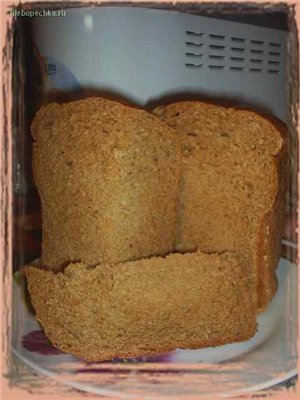 Rye bread with caraway seeds sourdough in a bread maker