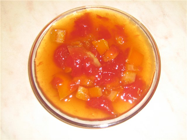 Watermelon jam with orange