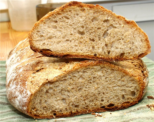 Peasant bread based on the French countryside