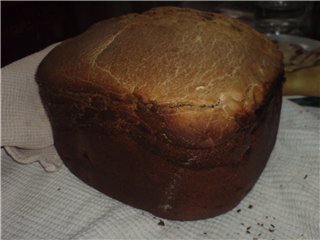 לחם שיפון עם פטריות וגבינה.