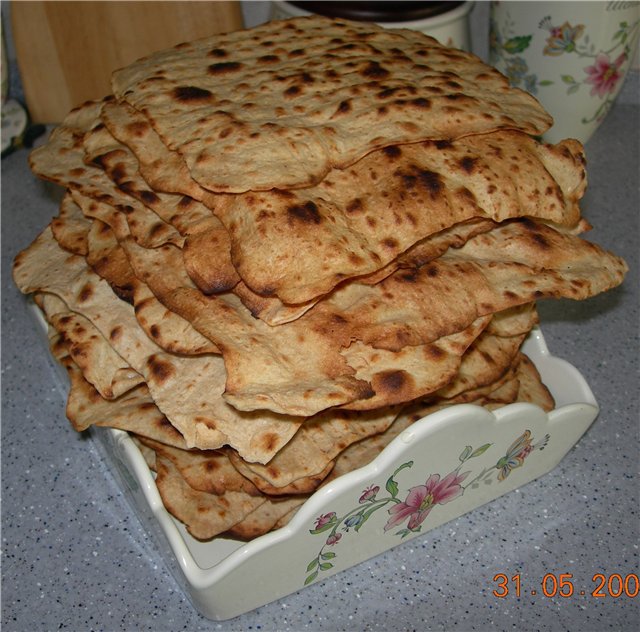 Indian unleavened cakes chapatis
