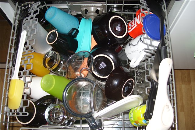 How to place dishes in the dishwasher