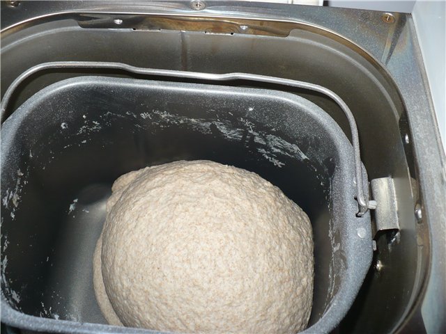 Darnitskiy bread with kefir sourdough in a bread maker