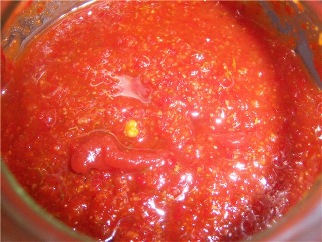 Adjika with hot chili