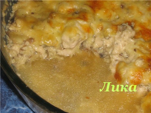 Chicken and mushroom casserole Almost julienne