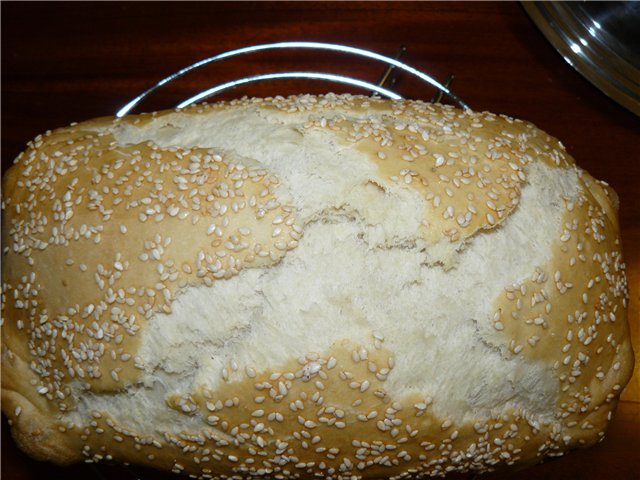 French sourdough bread in a bread maker
