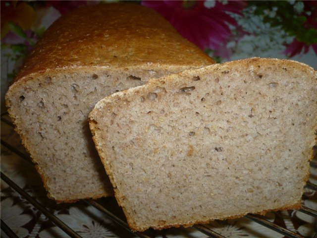 Pan de masa madre de grano de trigo disperso