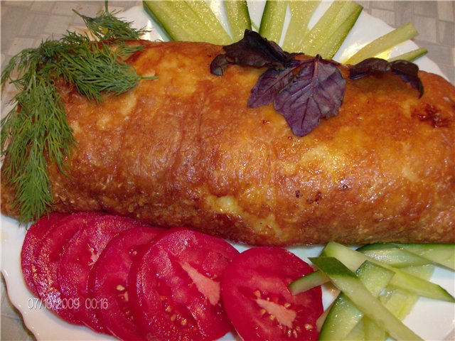 Cheese roll with minced meat
