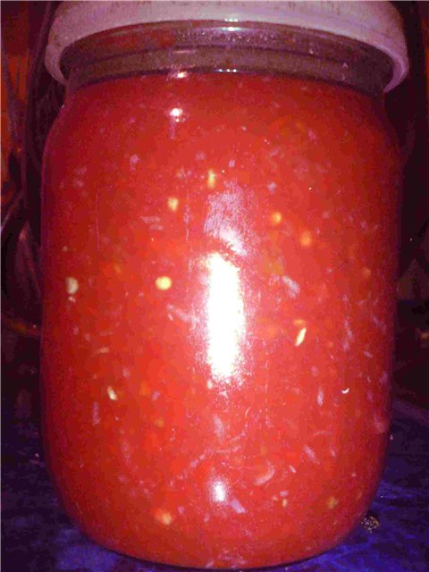 Adjika without cooking, pickled