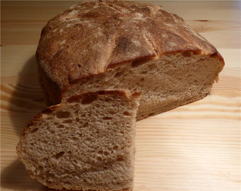 Pan de trigo de masa madre con harina de espelta