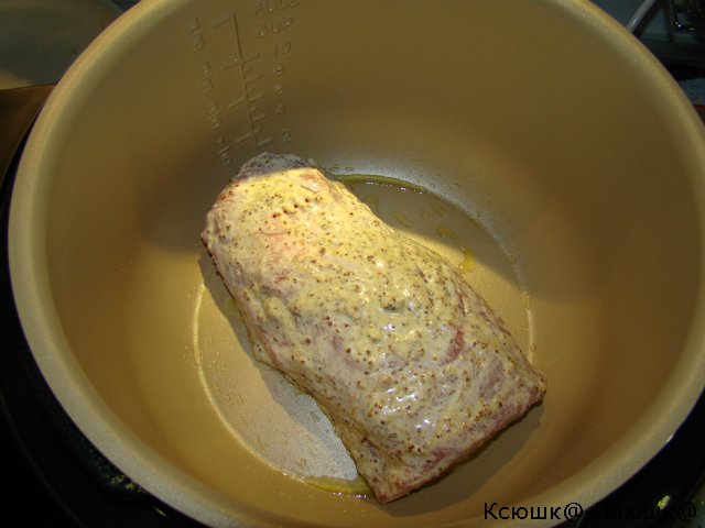 Vlees a la Varkensvlees + gebakken aardappelen (snelkookpan merk 6050)
