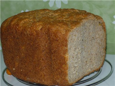 Multigrain wheat bread with fermented baked milk and whey (oven)