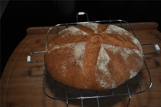 High-Extraction Flour Miche in the oven