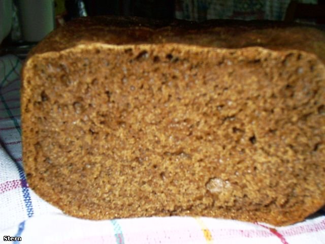 Classic rye homemade bread in a bread maker