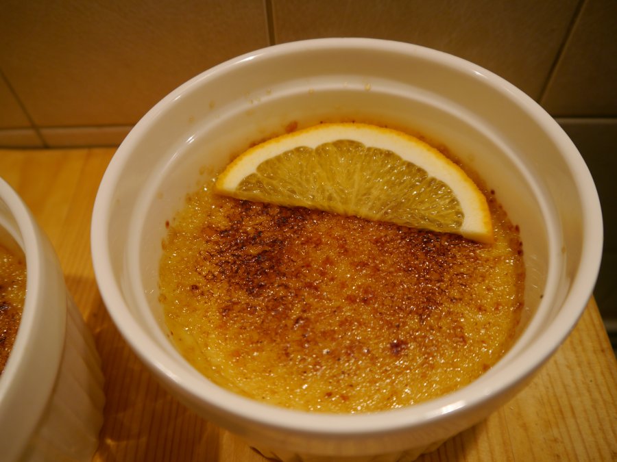Orange crème brulee