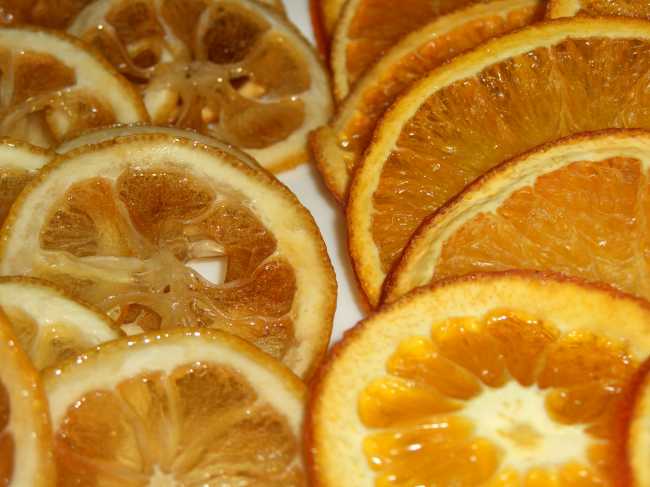 Kandiserte sitroner og appelsiner