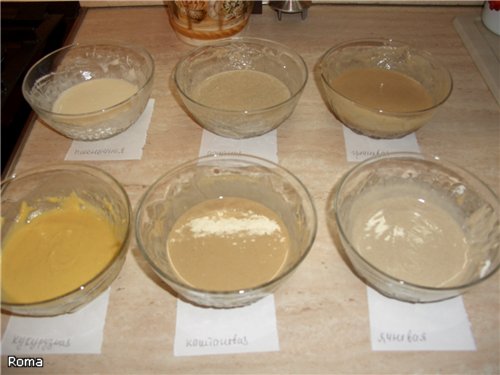 Opname van vloeistof door verschillende soorten meel, granen, vlokken