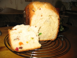 Panino bianco per tè con frutta candita (Pina Colada) (macchina per il pane)