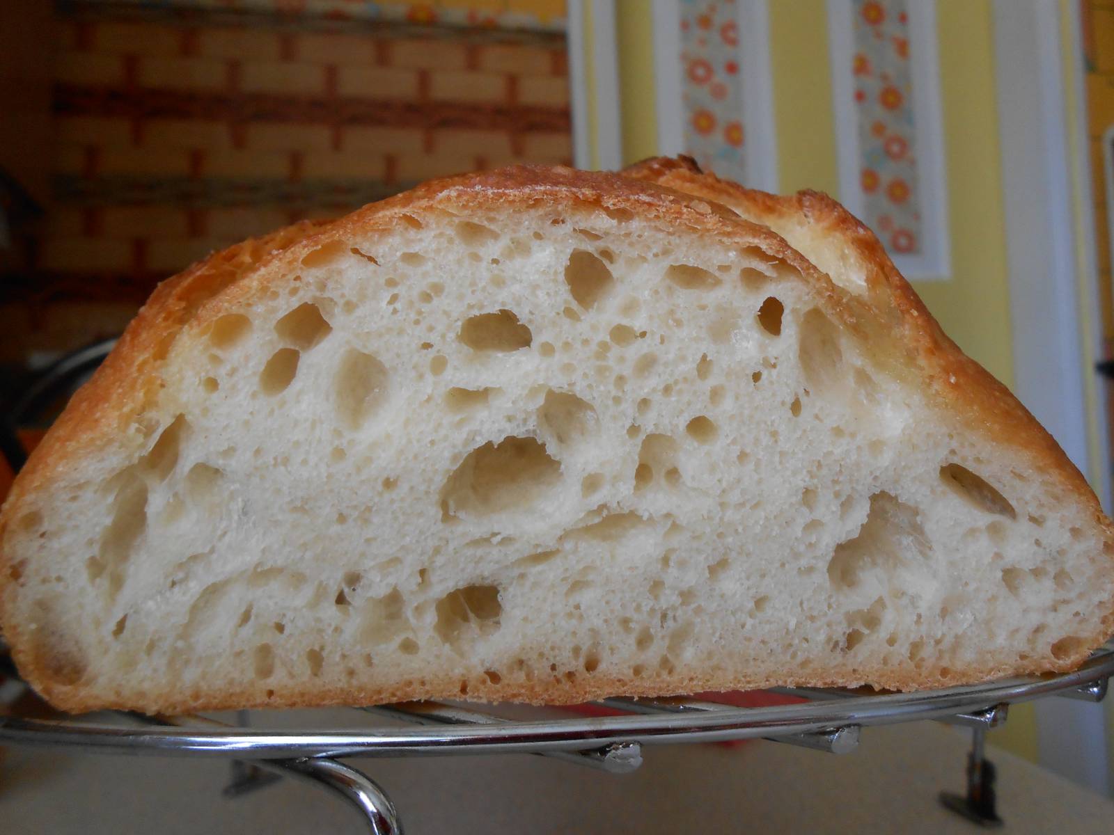 خبز القمح على عجينة ناضجة (تخمير ذاتي)