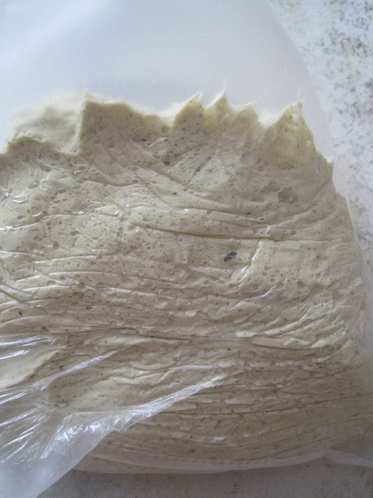 خبز أبيض مع دقيق الشوفان وبذور اليقطين في الفرن (تخمير بارد)