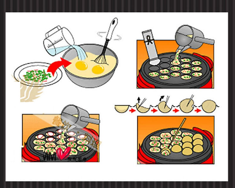 Wielofunkcyjny grill z wymiennymi panelami (w tym takoyaki)