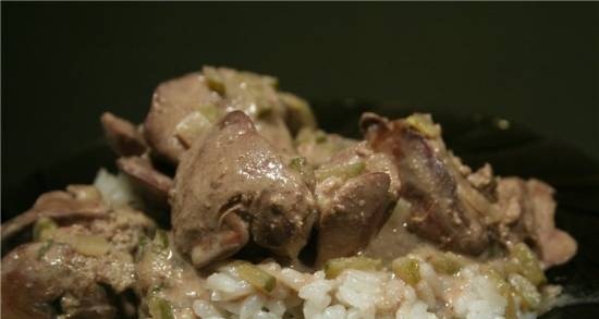 Almost Stroganoff Chicken Liver (Cuckoo 1054)