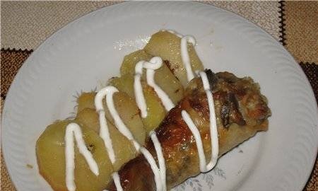 Muslos de pollo rellenos