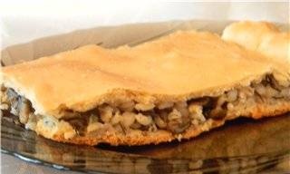 Barley and mushroom pie