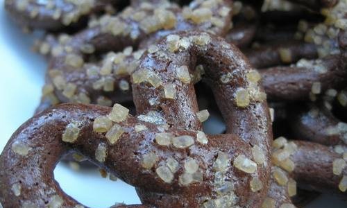 Galetes de pretzels de xocolata