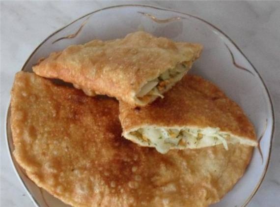 Chebureks with cabbage