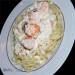 Spaghetti with salmon with creamy sauce