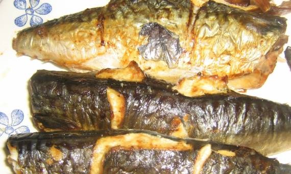 Mackerel baked in the airfryer