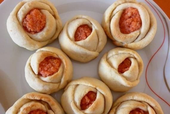 Galletas de roseta con azúcar de vainilla