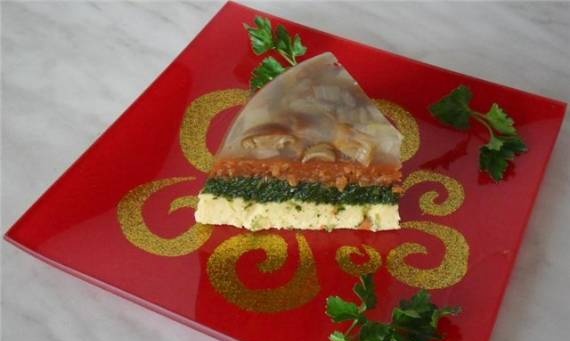 Vegetarian aspic "Rainbow of taste"