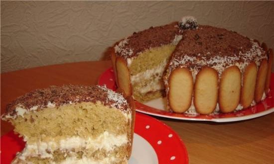 Pastel de coco y plátano