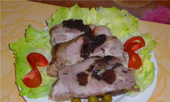 Coll de porc amb prunes prunes