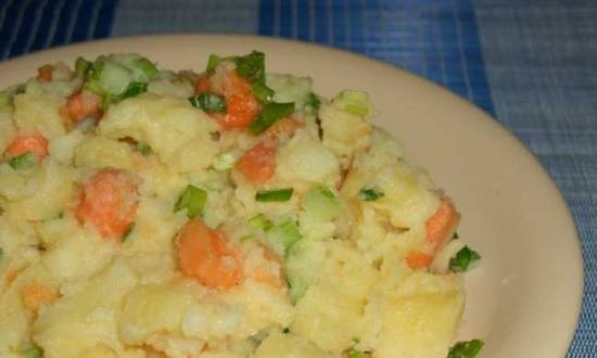 Patate bollite con papaia