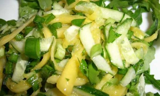 Ensalada de mango y pepino