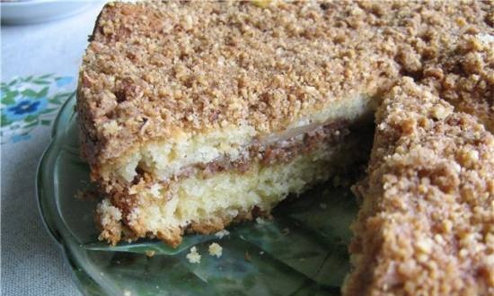 Torta di mele con briciole di noci