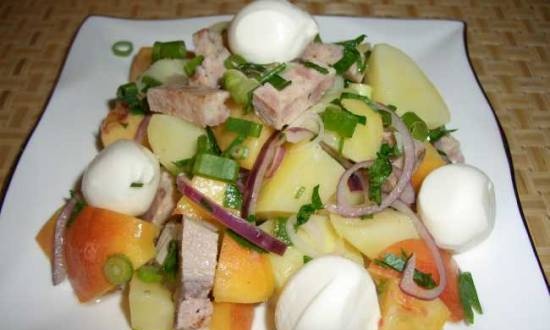 Insalata tiepida di pesche e patate