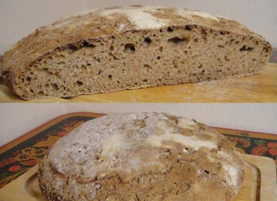 Volkoren tarwebrood met roggezuurdesem