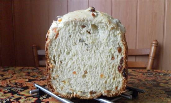 Wheat bread with raisins (bread maker)