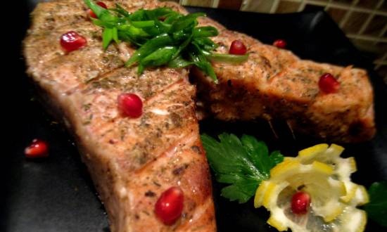 Warm gerookte zalm steak (merk 6060)