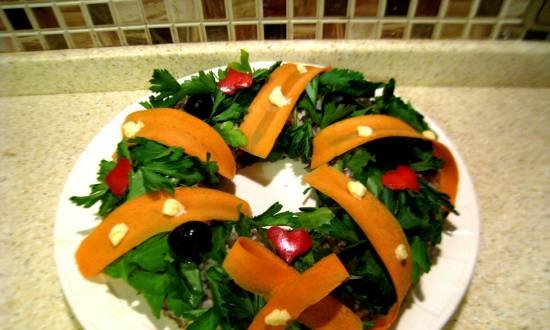 Christmas wreath salad