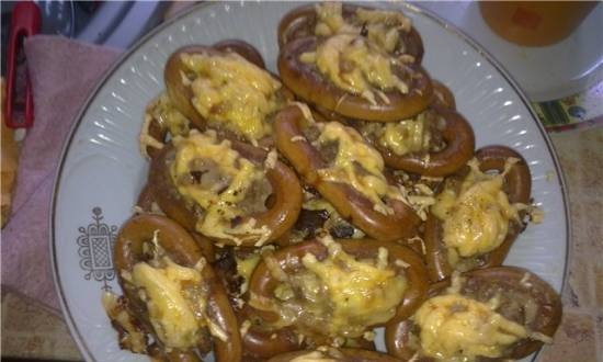 Bagels con relleno de carne