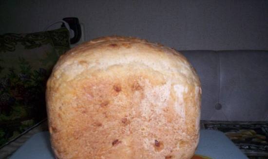 Pane di grano con fiocchi di grano saraceno e pinoli in pasta madre di cipolla