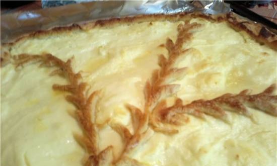 Open cottage cheese pie