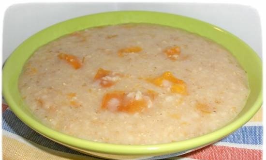 Porridge di farina d'avena con albicocche (pentola a pressione marca 6050)