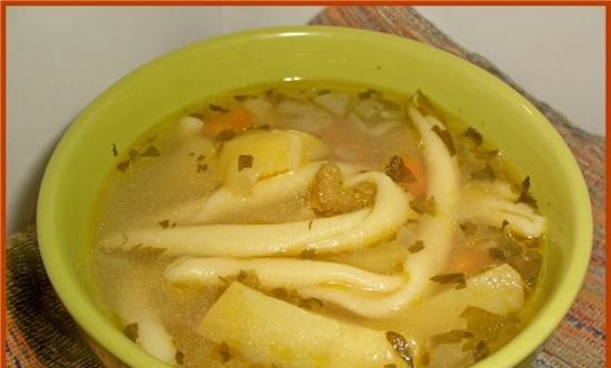 Zuppa di patate con pasta (pentola a pressione marca 6050)