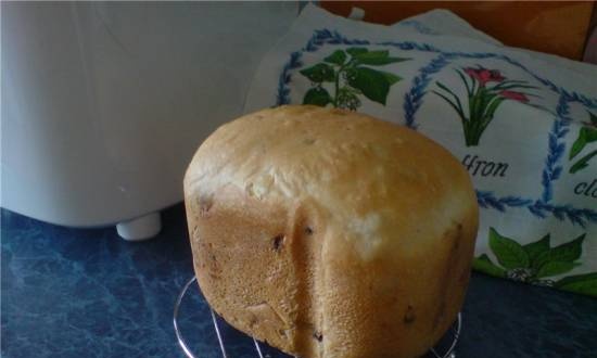 Panasonic 2500. Plain white bread with raisins